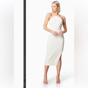 ELLIATT NWT
Ravish Textured Stripe
Open Back Dress In Ivory